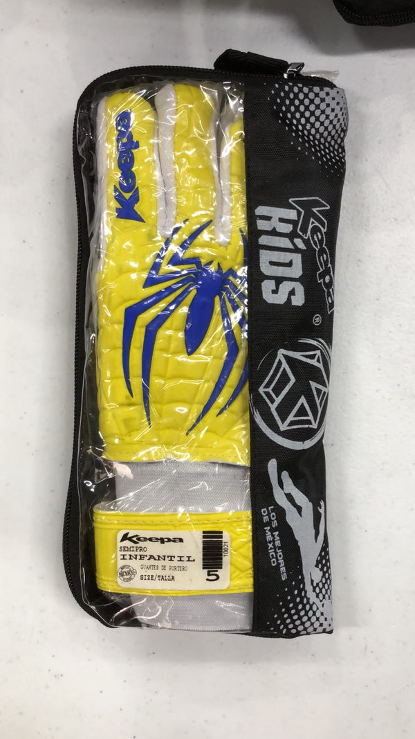 Guantes Keepa Semiprofesional SPIDER AMARILLO / AZUL