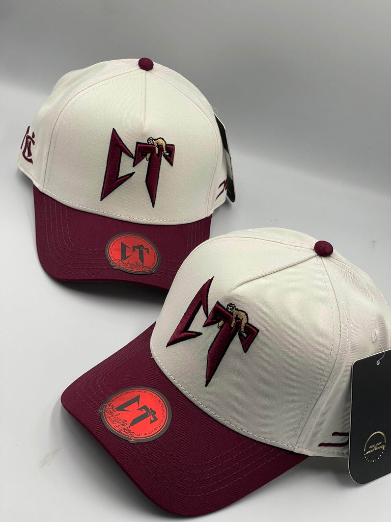 JC Hats Gorras Gorra JC Hats Natanael Cano CT Bone/Burgandy Gorra JC Hats Natanael Cano CT Bone/Burgandy 002875 2875