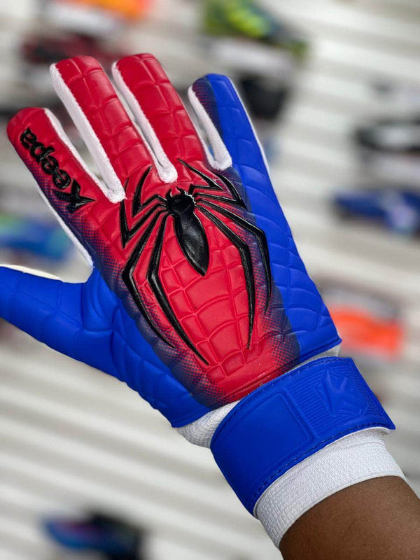 Keepa Guantes de portero Guantes Keepa Semiprofesional con Varilla Araknia Azul/Rojo Guantes Keepa Semiprofesional con Varilla Araknia Azul/Rojo