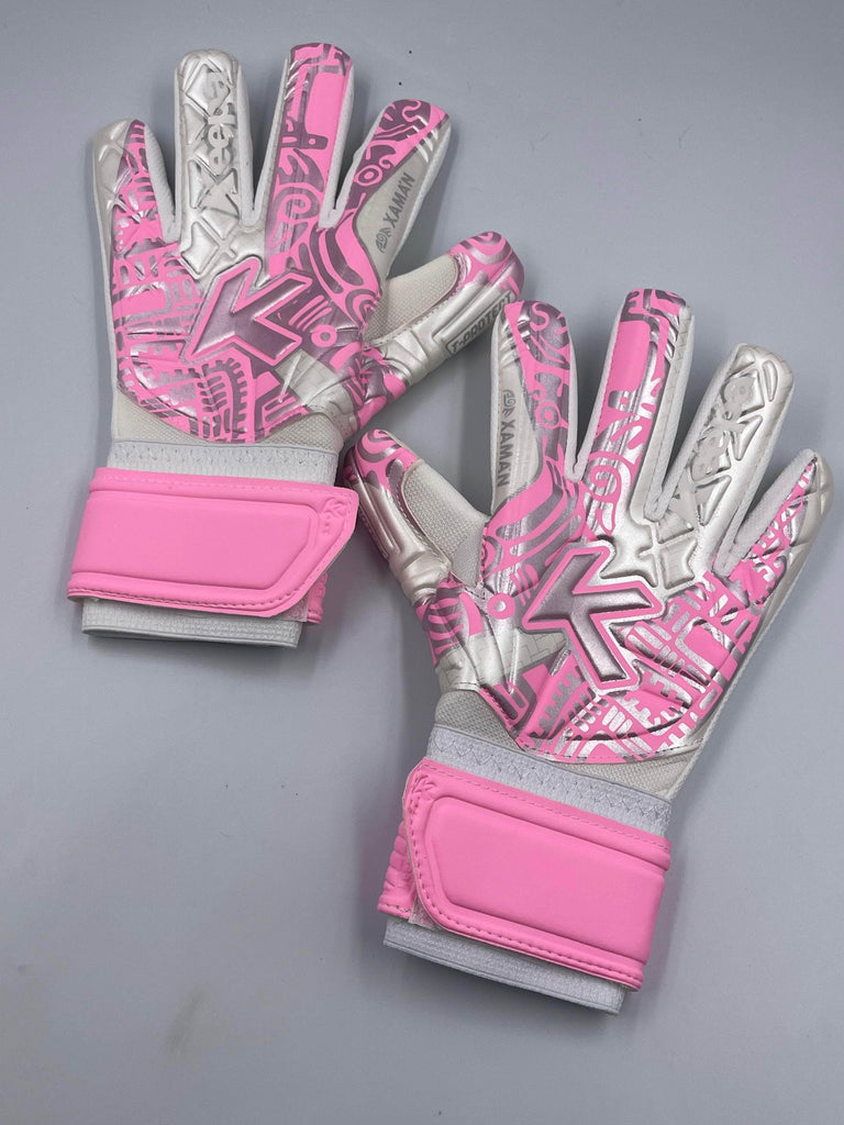 Keepa Guantes de portero Guantes Keepa Semiprofesional Simbol rosa/blanco Guantes Keepa Semiprofesional Simbol rosa/blanco
