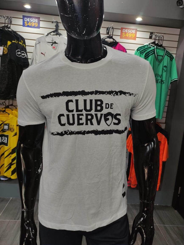 Charly Playera Playera Club de cuervos Charly Blanca
